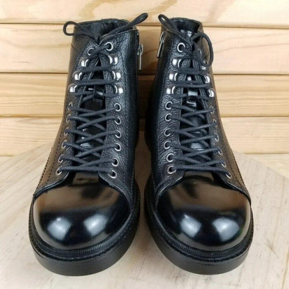 NEW Paul Branco Chukka Ankle Boots Genuine Leather Mens 9 Black Moto Grunge Boho